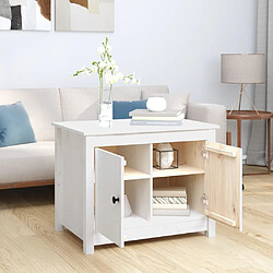 Avis Maison Chic Table basse,Table Console Table d'appoint, Table pour salon Blanc 71x49x55 cm Bois massif de pin -MN21608