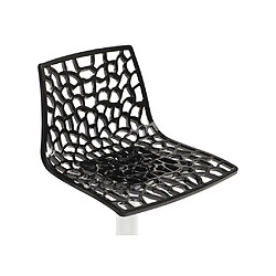 Vente-Unique Lot de 2 tabourets de bar CLARK - Polypropylène - Hauteur réglable - Noir graphite pas cher