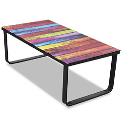 Helloshop26 Table basse de salon salle à manger design verre musique multicolore 90 x 45 cm 0902028 