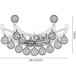 Avis Luminaire Center Applique murale Cesto 2 Ampoules chrome poli/cristal