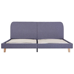 Avis Maison Chic Lit adulte - Lit simple Cadre de lit,Structure du lit Contemporain Gris clair Tissu 160 x 200 cm -MN47465