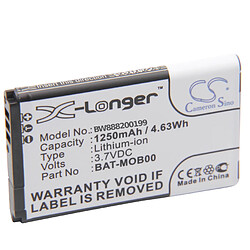 vhbw Li-Ion batterie 1250mAh (3.7V) pour scanner portable handheld Honeywell Captuvo SL62 Enterprise Sled 