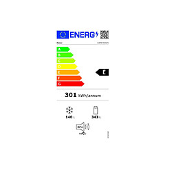 Réfrigérateur combiné 70cm 483l ventilé platinium - A3FE744CPJ - HAIER