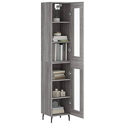 Avis Maison Chic Buffet,Meuble de Rangement,commode pour salon,Cuisine Sonoma gris 34,5x34x180 cm Bois d'ingénierie -MN73845