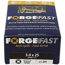 Avis Forgefix Forffp1000y Forgefast Pozi Compatible Elite Performance Vis à bois Organiseur ? Argent, argent, FORFFP460Y