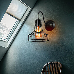 Avis Stoex Rétro Appliques Murales Industrielle Vintage Intérieure Cage en Métal Fer Noir Suspension luminaire Loft pour Salon Chambre Café Bar Restaurent