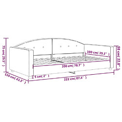 vidaXL Lit de repos rose 100x200 cm velours pas cher