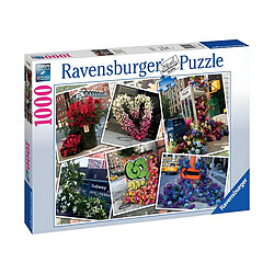 Ravensburger Puzzle Paysage Urbain 1000 pièces Fleurs Flash New York City Soft Click Multicolore 