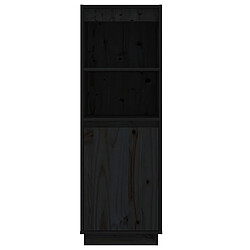 Maison Chic Buffet,Meuble de Rangement,commode pour salon,Cuisine Noir 37x34x110 cm Bois massif de pin -MN84915 pas cher