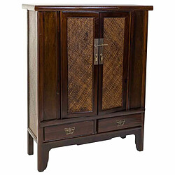 Armoire Alexandra House Living Marron Rotin MDF Bois 40 x 130 x 100 cm