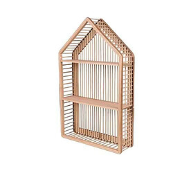 Toilinux Etagère maison 2 niveaux en bois Natural Living - Etagère maison 2 niveaux en bois - Classique