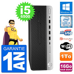 PC HP ProDesk 600 G3 SFF Intel i5-6500 RAM 16Go Disque Dur 1To Windows 10 Wifi · Occasion 