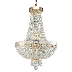 MAYTONI Grand lustre doré et cristal, 6 lumières, E14 