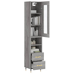 Avis Maison Chic Buffet,Meuble de Rangement,commode pour salon,Cuisine Sonoma gris 34,5x34x180 cm Bois d'ingénierie -MN73675