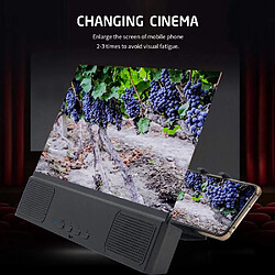 Acheter Universal 12 pouces 3D téléphone portable écran loupe avec haut-parleur Bluetooth haute définition cadre loupe écran vidéo agrandissement Porte-téléphone | Porte-téléphone si afficher