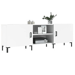 Avis Maison Chic Meuble TV scandinave - Banc TV pour salon blanc brillant 150x30x50 cm bois d'ingénierie -MN86046