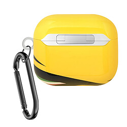 Ferrari Coque pour Airpods 3 Silicone Rigide Mousqueton Jaune