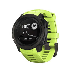 Wewoo Bracelet pour montre connectée Dragonne de remplacement en silicone Garmin Instinct 22mm Vert 