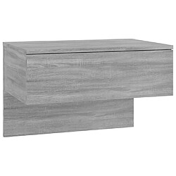 Maison Chic Lot de 2 Tables de chevet,Table de nuit,Table d'appoint pour salon murales Sonoma gris -MN36059 pas cher