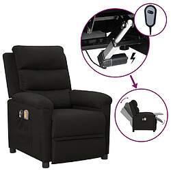 vidaXL Fauteuil électrique de massage Noir Tissu