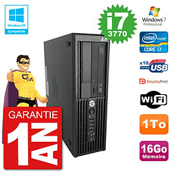 PC HP WorkStation Z220 SFF Core i7-3770 RAM 16Go Disque 1To Graveur DVD Wifi W7 - Occasion