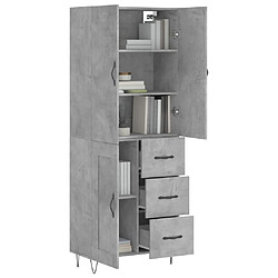 Avis Maison Chic Buffet,Meuble de Rangement,commode pour salon,Cuisine Gris béton 69,5x34x180 cm Bois d'ingénierie -MN41308