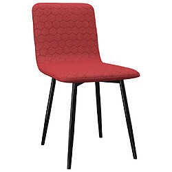 Decoshop26 Lot de 2 chaises de salle à manger cuisine design moderne tissu bordeaux CDS020294