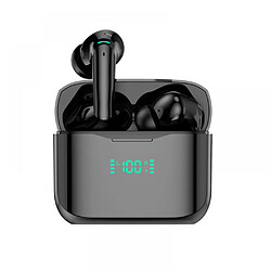 General Écouteurs sans fil Bluetooth 5.2, écouteurs sans fil avec étui de charge sur les oreillettes, écouteurs étanches, micro intégré pour iPhone, Android, sport, course à pied(noir) 