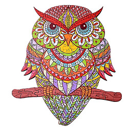 Universal Jeu de puzzle en bois hibou jaune pour enfants et adultes (A5) 