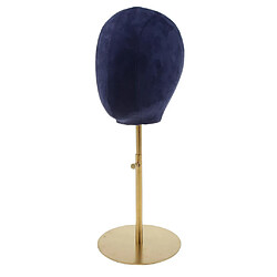 daim liège mannequin chapeau de tête casquette support de perruque présentoir bleu foncé