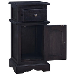 Avis Maison Chic Table de chevet,Table de nuit,Table d'appoint pour salon Café noir clair Bois d'acajou massif -MN70987