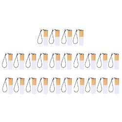 24 pièces rouleau de verre rechargeable huile essentielle bouteilles pendentif 5ml blanc