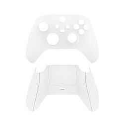 Coque du boîtier supérieur inférieur de la console de jeu kit de protection de la manette de jeu compatible Xbox Series X/S (Blanc) 