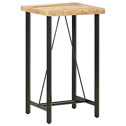 vidaXL Table de bar 60x60x107 cm Bois de manguier brut 