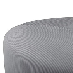 Acheter Venture Home Pouf Peg 46x46x41 cm Velours côtelé Gris