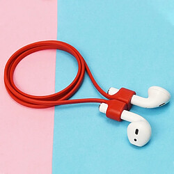 Wewoo Cordon sans fil Bluetooth Corde anti-perte longe en silicone magnétique pour Apple AirPods 1/2 Rouge pas cher