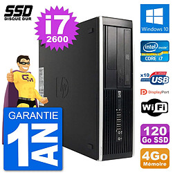 PC HP Compaq Pro 6300 SFF Intel i7-2600 RAM 4Go SSD 120Go Windows 10 Wifi · Occasion 