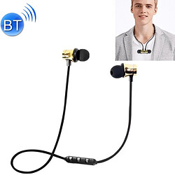 Wewoo Écouteurs sans fil Bluetooth V4.1 + EDR magnétiques dans l'oreille, pour iPad, iPhone, Galaxy, Huawei, Xiaomi, LG, HTC & autres téléphones intelligents or 