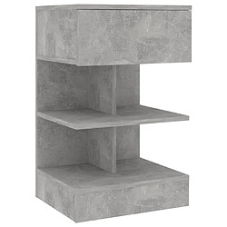 Maison Chic Lot de 2 Tables de chevet - Tables de Nuit Gris béton 40x35x65 cm pas cher