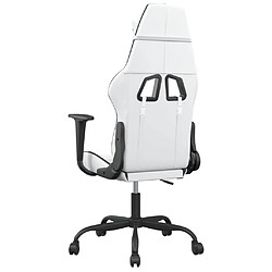 Maison Chic Chaise Gaming | Chaise de jeu Ergonomique | Chaises de Bureau Blanc et noir Similicuir -GKD77692 pas cher