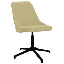 vidaXL Chaise pivotante de salle à manger Vert Tissu