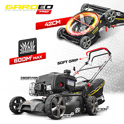 Acheter Tondeuse thermique autotractée avec moteur Briggs and Stratton125cc - 42cm livrée avec 2 lames + mulching - Gardeo Pro