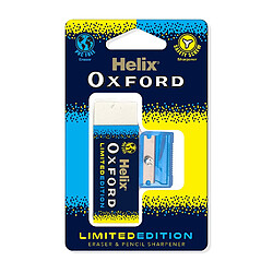 Helix 100213 Oxford Clash Taille-crayon gomme Bleu