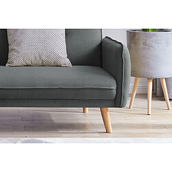 Acheter Concept Usine Canapé scandinave convertible 3 places en tissu gris foncé NORA