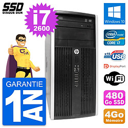 PC Tour HP Compaq Pro 6300 CMT Intel i7-2600 RAM 4Go SSD 480Go Windows 10 Wifi · Occasion 