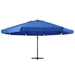 vidaXL Parasol de jardin avec mât en aluminium 500 cm bleu azuré