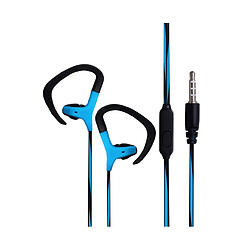 LUUCOZK Écouteurs stéréo intra-auriculaires 3,5 mm avec micro - Bleu 