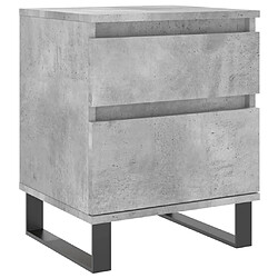 vidaXL Table de chevet gris béton 40x35x50 cm bois d’ingénierie