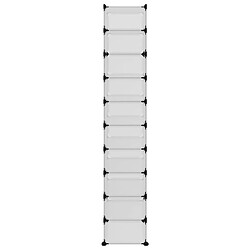 Avis vidaXL Étagère à chaussures Transparent 44x32x174 cm PP