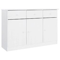 Maison Chic Buffet,Meuble de Rangement,commode pour salon,Cuisine ALTA blanc 112x35x73 cm bois massif de pin -MN27593